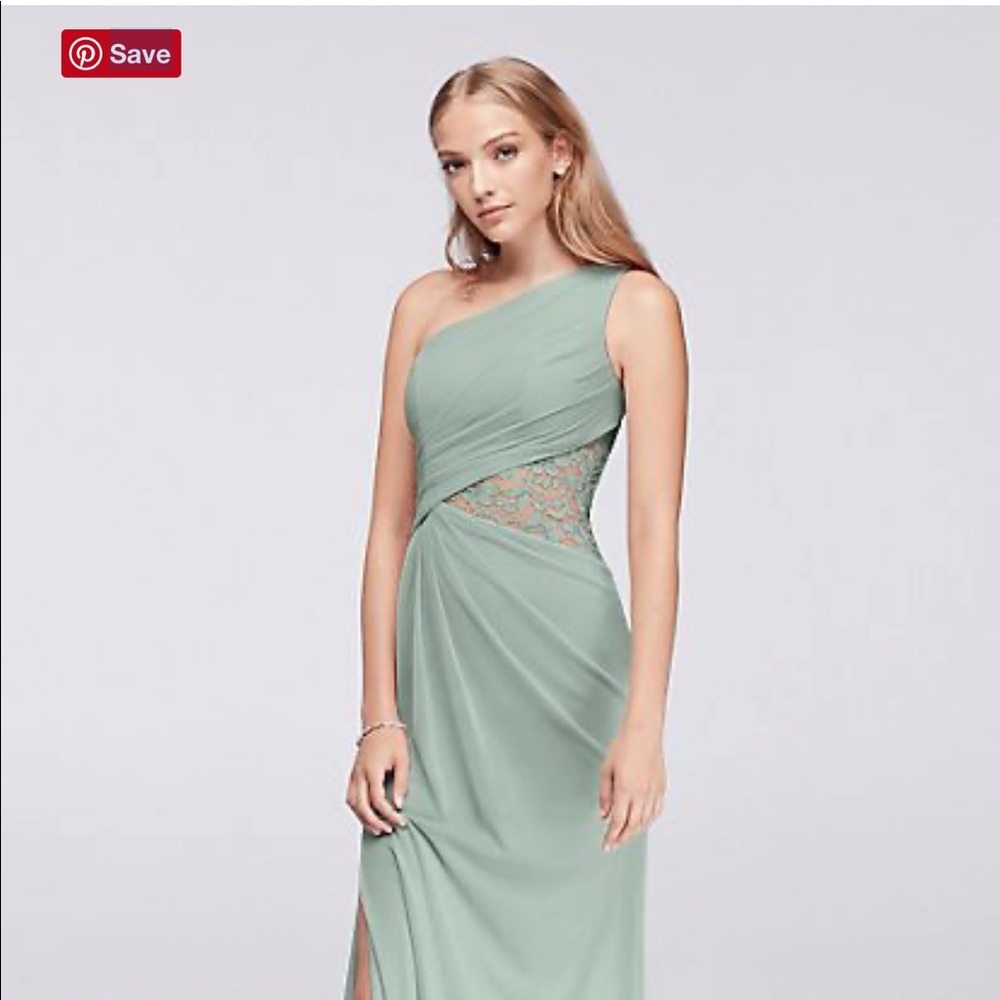 David’s bridal meadow one shoulder F19419 size 10